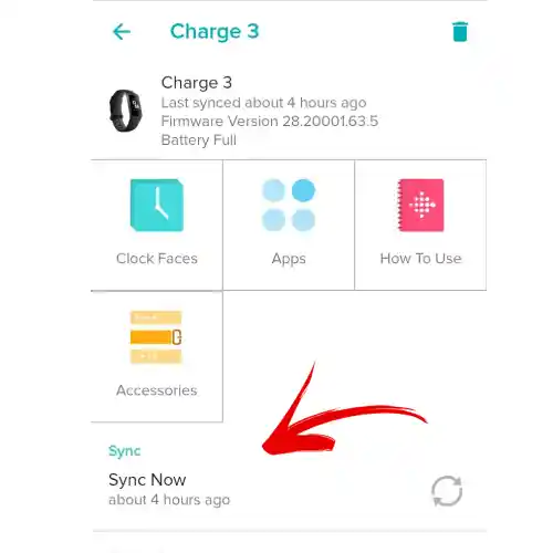 manual sync fitbit account