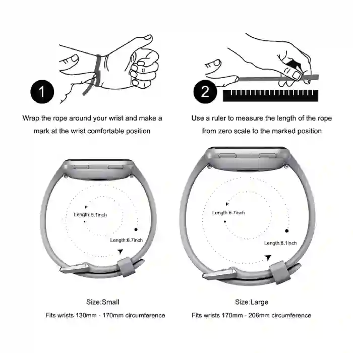 Measure Your Wrist Size For A Fitbit using rope