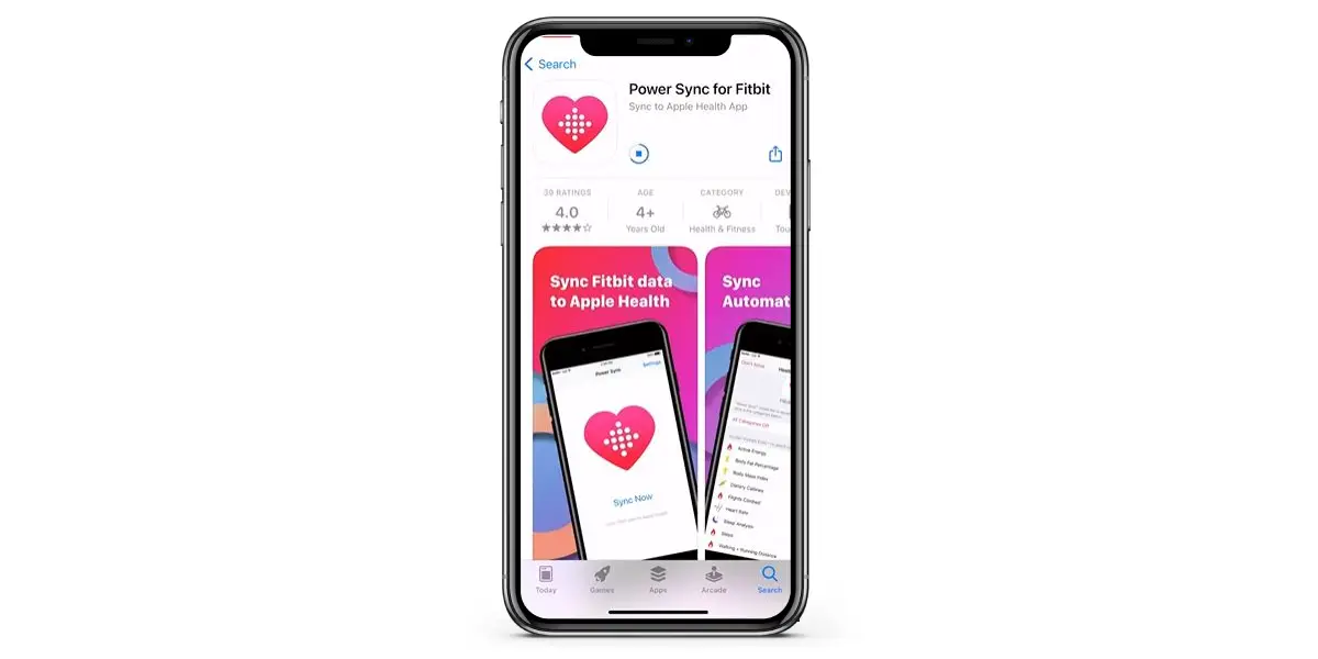 Sync apple health to fitbit online app