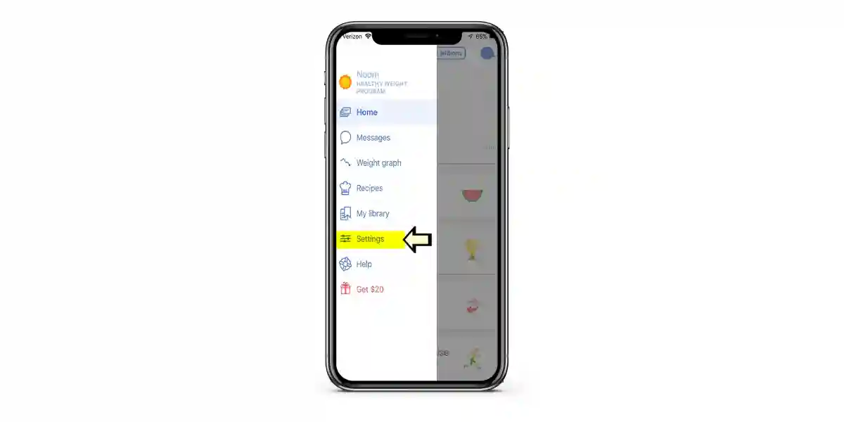 Step 1: Open Noom App & Locate Settings