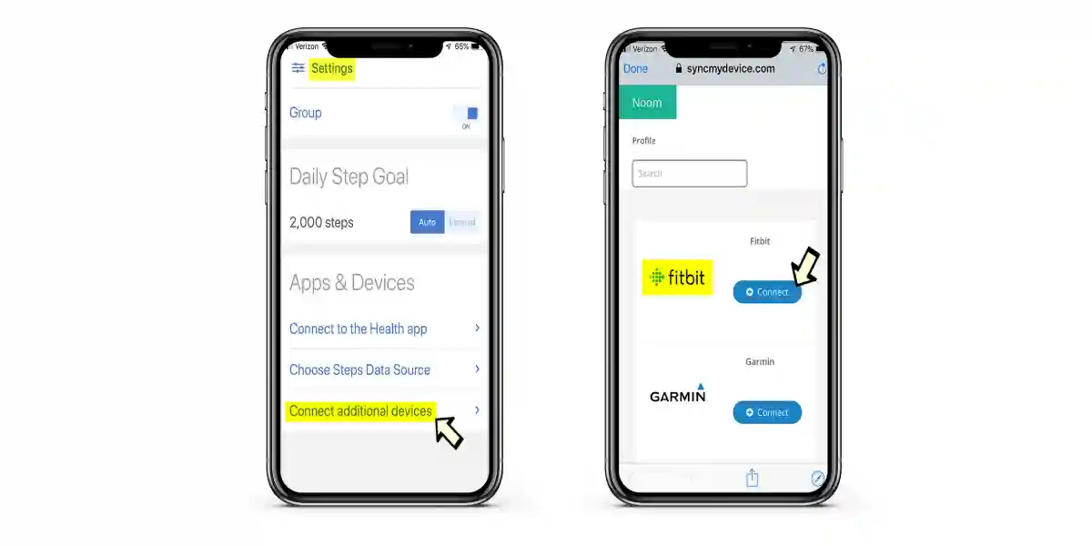 Step 2: Connect Noom to Fitbit